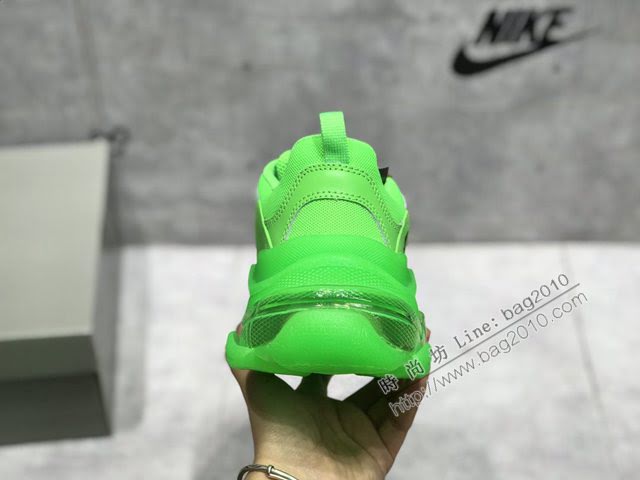 Balenciaga經典款男女鞋 巴黎世家頂級版本Triple S厚底氣墊大底LOGO老爹鞋 Balenciaga情侶款老爹鞋  hdbl1258